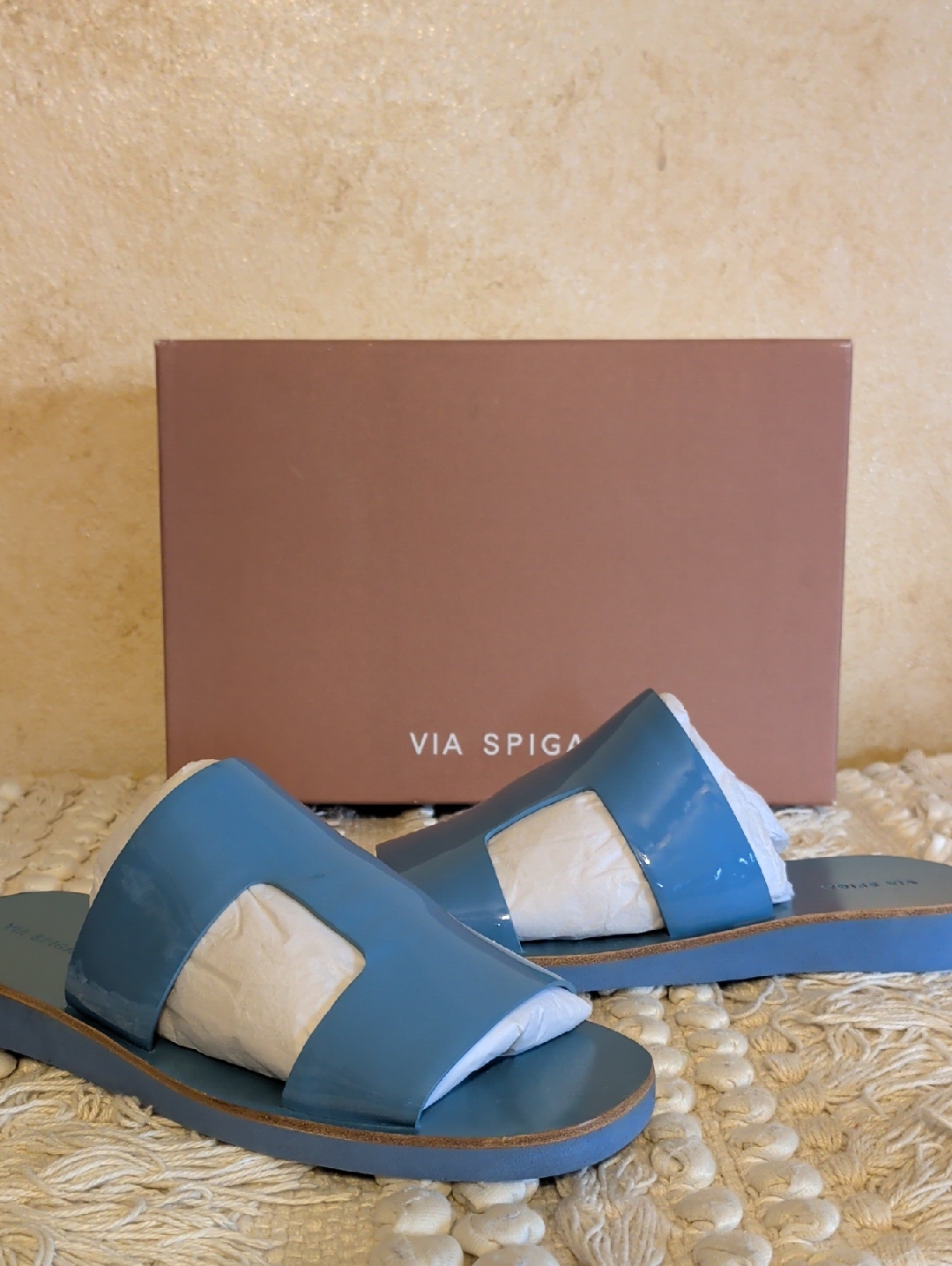 Via Spiga Nib Sky Blue Sandals 6.5